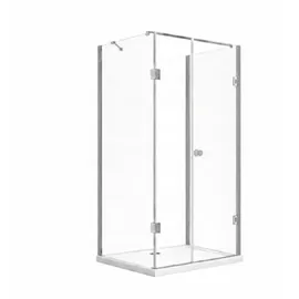 Buylando Boxdoccia A U Duschkabine 80 x 180 cm rechts 100 x 180 cm Silber/Transparent