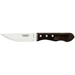 Tramontina JUMBO Steakmesser, 12 Stück, Edelstahl, rostfrei, FSC-zertifizierter Holzgriff, spülmaschinenfest