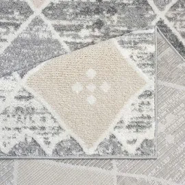 Carpet City "FLAIR179", grau, B:160cm H:11mm L:230cm, Obermaterial: 50% Polyester, 50% Polypropylen, Teppiche, Teppich, Kurzflor-Teppich, Skandi-Stil, Wohnzimmer