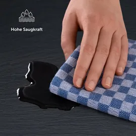 Blumtal 5er Set - Hochwertiges Handtücher Set, 100% Baumwolle, 50x70 cm, grau kariert, ® - geschirrtücher Baumwolle - Grau