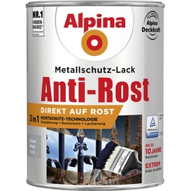 Alpina Anti-Rost Metallschutz-Lack 2,5 l glänzend hellgrau