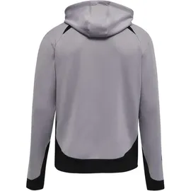 hummel Lead Zip Poly Hoodie - Grey Melange - 2XL