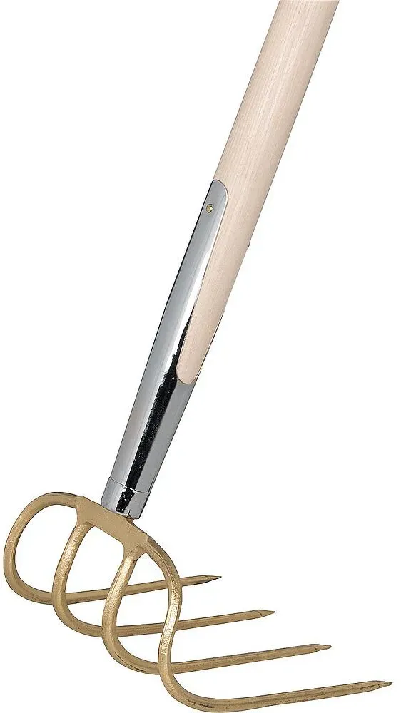 Dunghacke IDEAL 4 Zinken, 180mm, Schienenzwinge Eschen-Langstiel 1350mm