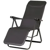 BEST Freizeitmöbel Lugano Relaxliege 65 x 85 x 114 cm anthrazit klappbar