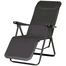 BEST Freizeitmöbel Lugano Relaxliege 65 x 85 x 114 cm anthrazit klappbar