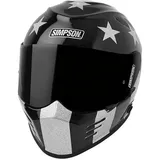 Simpson Venom Stingrae, Integralhelm - Schwarz/Silber -