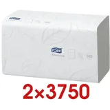 Tork 2x 3750er-Pack Papierhandtücher weiß, 25 cm