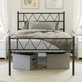 Famanu Metallbett 90 x 190 cm - Robust und modern mit Lattenrost