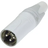 Neutrik NC3MXX-WT XLR-Steckverbinder Stecker, gerade Polzahl: 3 Weiß 1St.