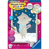 Ravensburger 28778 - Malen nach Zahlen Gute Nacht, kleiner Dachs! Malset mit Glitzersteine