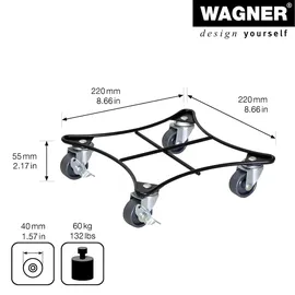 Wagner System Pflanzenroller Retro Style 22 x 22 x 5,5 cm