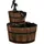 Costway Gartenbrunnen Holz mit Wasserpumpe Φ44,5cm