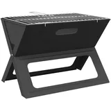 vidaXL Holzkohlegrill Faltbar schwarz