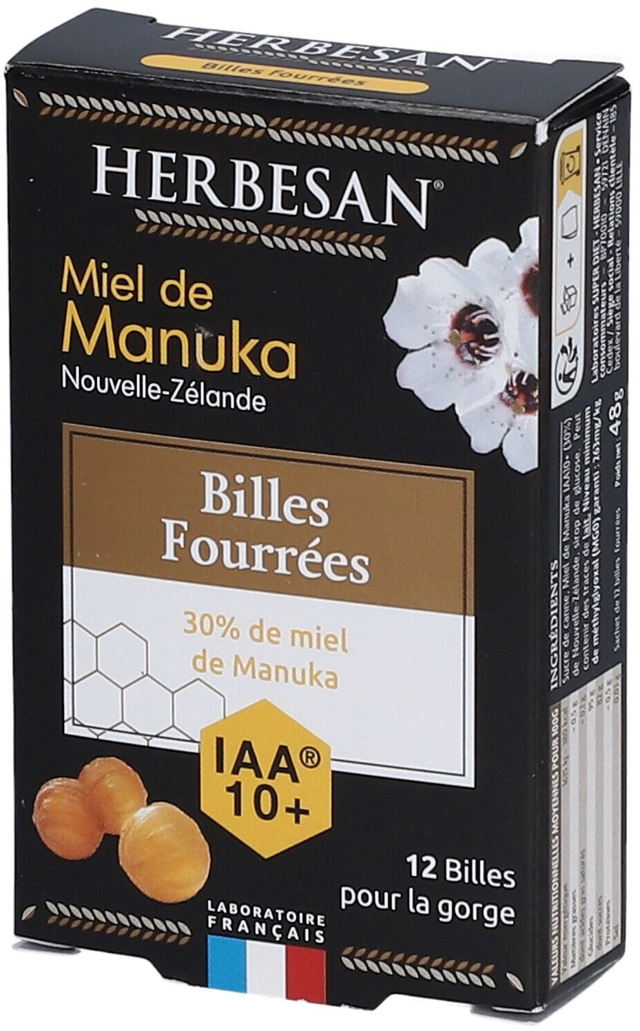HERBESAN® Miel de Manuka IAA 10+ 12 pc(s) bonbon(s)