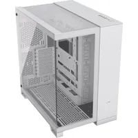 Corsair 6500X Mid-Tower ATX-Doppelkammer-PC-Gehäuse – Gehärtetes Panoramaglas - Umgekehrte Verbindung Motherboard-Kompatibel – Keine Ventilatoren Inbegriffen – Weiß