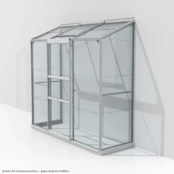 Vitavia Anlehngewächshaus Ida 1300 BxT 193x69cm 1,3m2 ESG Glas Alu eloxiert