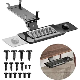 Maclean Brackets Tastaturablage Untertisch Höhenverstellbar Schwarz