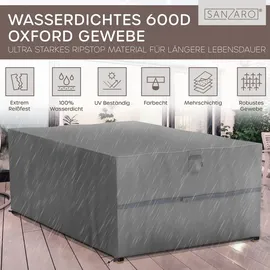Sanzaro Abdeckung Gartenmöbel 213 x 132 x 70 cm Grau