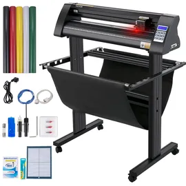 Vevor Vinyl Schneideplotter 870 mm Folienschneider Leistung 95 W Spannung AC 85-264 V, Plottermaschine Halbautomatisch mit Ständer, Signmaster-Software, Aluminiumlegierung, ARM, DMPL/HPGL, Windows