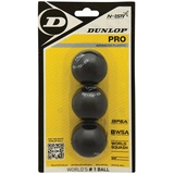 Dunlop Sports Dunlop Squashbälle Pro doppelgelb, 3 Stück im Blister, Offizieller Turnier-Squashball