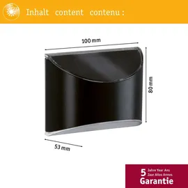 Paulmann Wegeleuchte Kunststoff 14,2 cm inkl. 1x0,05 W IP44 anthrazit