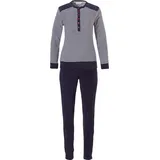 Pastunette, Damen, Pyjama, Frottee Schlafanzug, Blau, (48)