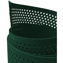 zaunzu® zaun|zu® Sichtschutz Rille Gelocht 20 Prozent PP Streifen Grün 50m
