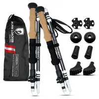 ALPIN LOACKER Wanderstöcke 135 cm faltbar schwarz