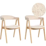 Beliani Esszimmerstuhl 2er Set Beige