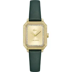 Quarzuhr LACOSTE "LACOSTE PARISIENNE", dunkelgrün, Armbanduhren, Damen, Armbanduhr, Damenuhr, Lederarmband, analog