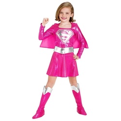 Rubie ́s Kostüm Supergirl pink, Original lizenziertes 'Supergirl' Kostüm für Kinder rosa 92-98