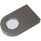L&S Anbauleuchte Glaspoint 1 Warmweiß Edelstahlfarben