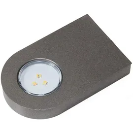 L&S Anbauleuchte Glaspoint 1 Warmweiß Edelstahlfarben