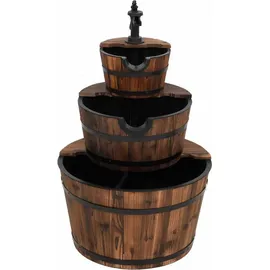 vidaXL Gartenbrunnen mit Pumpe 60x60x94 cm Braun