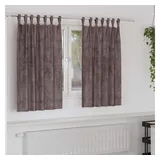 vidaXL Samtvorhänge mit Vorhängen 2 pcs Braun 140 x 140 cm Samt