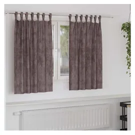 vidaXL Samtvorhänge mit Vorhängen 2 pcs Braun 140 x 140 cm Samt