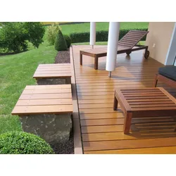 Garapa Terrassendielen, 25x90 mm,  KD, glatt/glatt