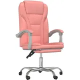 vidaXL Bürostuhl mit Liegefunktion Kunstleder Rosa