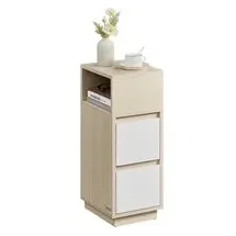 VASAGLE Nachtschrank 2-teilig 40 x 30 x 50 cm Beige