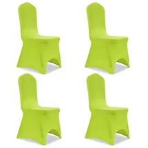 vidaXL Stuhlhusse Grün 4er Set