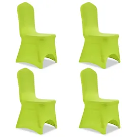 vidaXL Stuhlhusse Grün 4er Set
