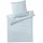ELEGANTE Hamburger Streifen Mako-Satin Blau 135 x 200 cm + 40 x 80 cm