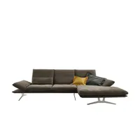 KOINOR Ecksofa aus Flachgewebe Francis ¦ braun ¦ Maße (cm): B: 314 H: 93 T: 159