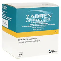 Zaditen Ophtha sine 0,25 mg/ml Augentr.E - Reimport 50 St