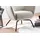 KAWOLA Ohrensessel LOTTE Cord 79 x 117 x 79 cm cremeweiß mit Hocker