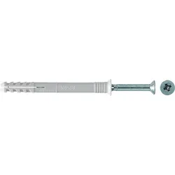 Fischer Nageldübel N-S mit Senkkopf, vormontierte Nagelschraube, Einschlagsperre, Schlagdübel