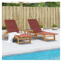 vidaXL Sonnenliege 2 Stk. 3214217 200 x 60 x 80 cm Braun