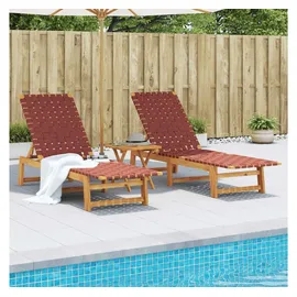 vidaXL Sonnenliege 2 Stk. 3214217 200 x 60 x 80 cm Braun