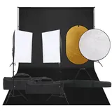 vidaXL Fotostudio-Set mit Beleuchtung, Hintergrund und Reflektor