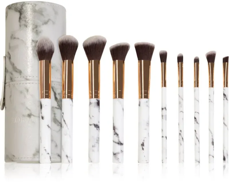 Zoë Ayla Makeup Brush Set Marble 10 Piece Pinselset mit Etui